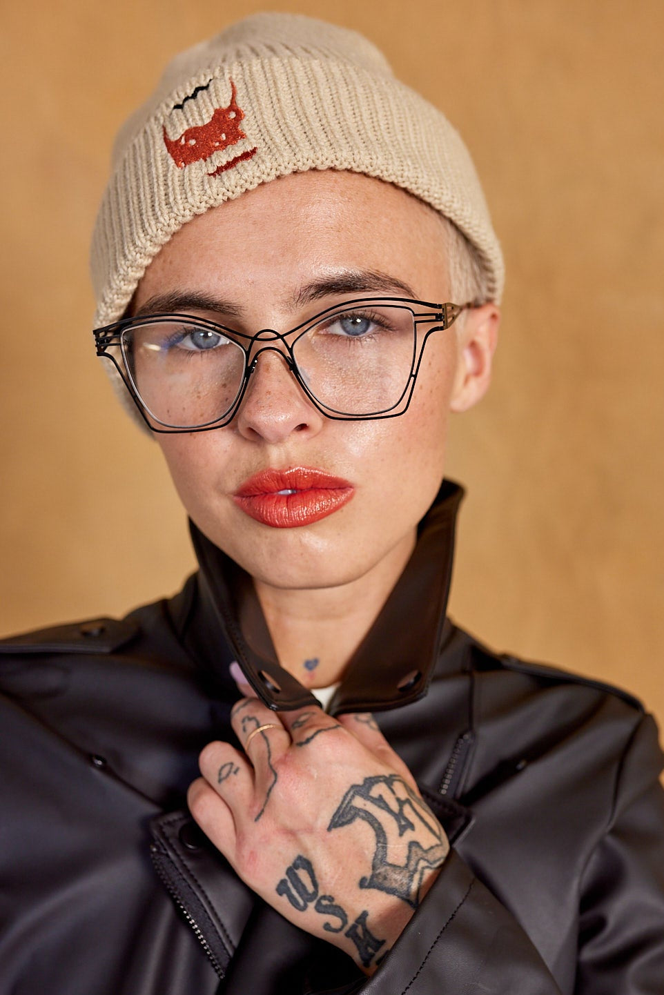 THE DEMON DUDE SUMMONING CAP - SUSTAINABLE RIB KNIT BEANIE